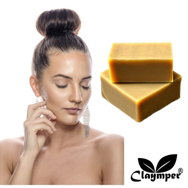 Claymper,s Handmade Multani Mitti & Haldi Soap, 125 Grams (Pack of 5) - Image 2