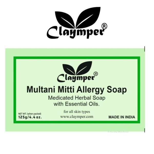 Claymper,s Medicated Multani Mitti Skin Allergy Soap - Pack of 4