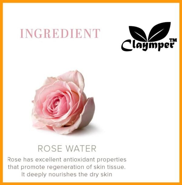 Claymper,s Natural Herbal Rosewater Handmade Soap 125g (Pack of 5) - Image 6