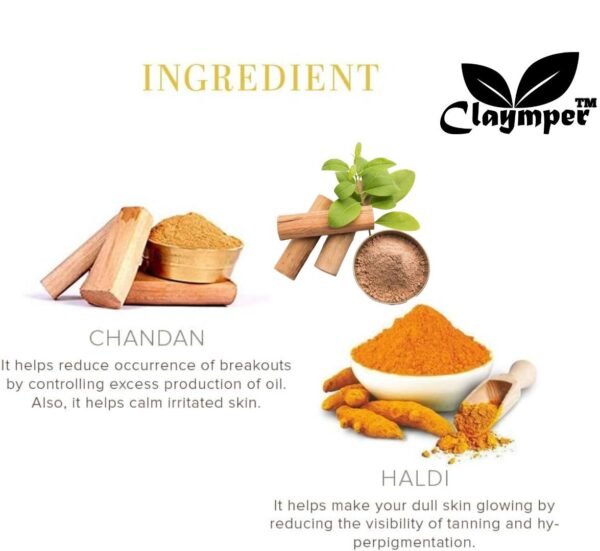 Claymper,s Natural Chandan & Haldi Handmade Bath Soap 125g (Pack of 5) - Image 6