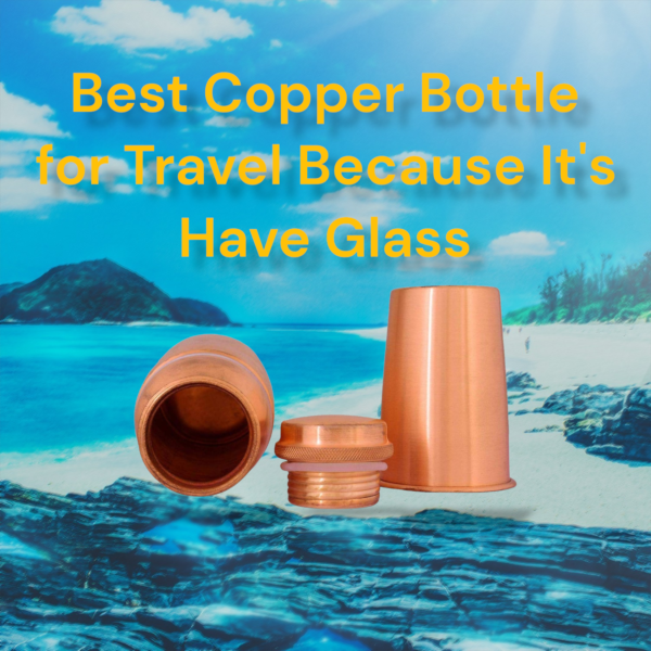 Claymper Copper Combo 1000ML  Water Bottle with in built glass cap, 250 ml, 1 Piece, Copper | Leak Proof | Office Bottle | Gym Bottle | Home | Kitchen | Hiking | Treking Bottle | Travel Bottle (Pack Of 1) - Image 2