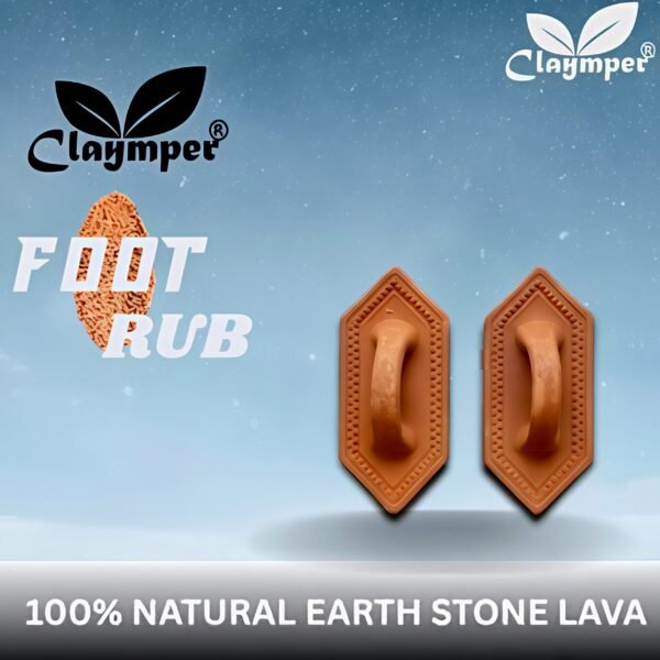Claymper Terracotta Best Natural Pumice Stone Foot Scrubber - Handmade Organic Clay, Eco-Friendly Dead Skin Remover - Pack of 4 - Image 3