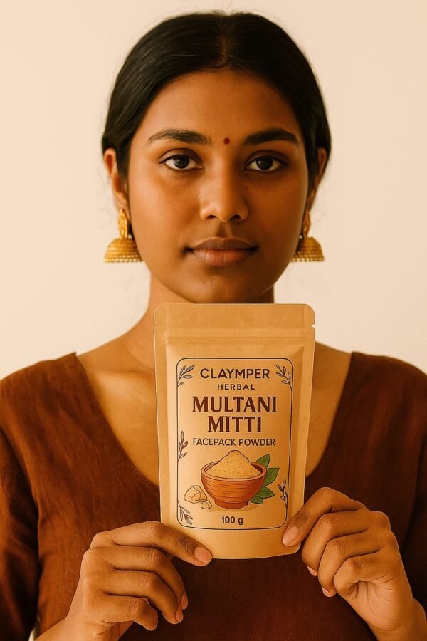 Claymper,s Khadi Herbal Multani Mitti Powder, Face Pack Powder, 400 g - Image 6