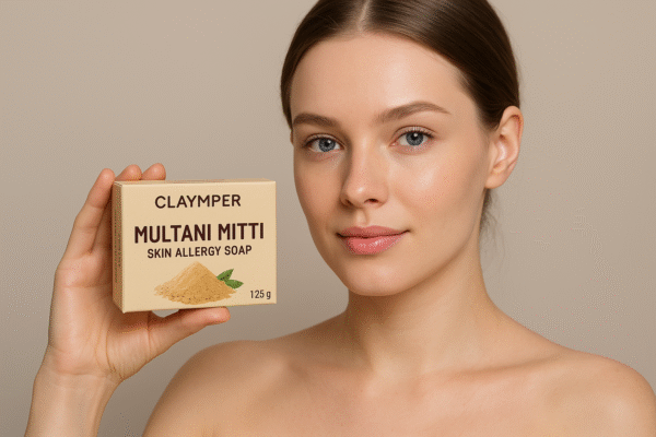 Claymper Multani Mitti Skin Allergy Soap- fights skin infections,itching  (4 x 125 g)