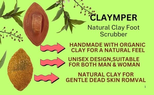 Claymper Natural MITTI Ka Foot Scrubber | Handmade Jhama | Eco-Friendly | Dead Skin Remover Melkhora | Women Men Unisex | Pack of 4 - Image 9
