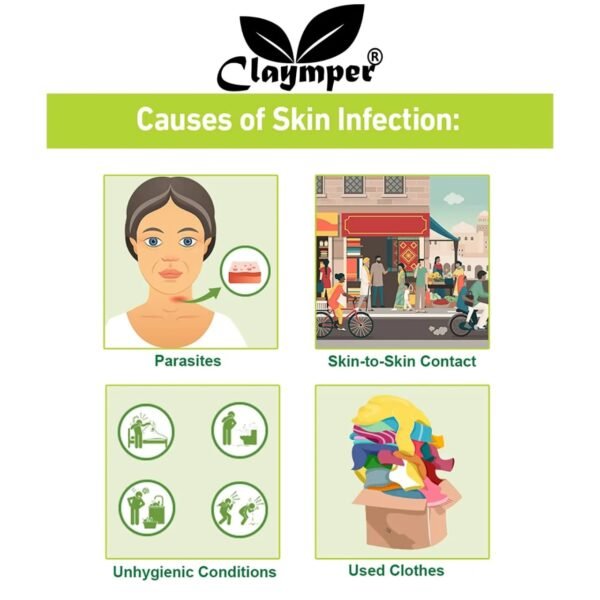 Claymper Multani Mitti Skin Allergy Soap- fights skin infections,itching  (4 x 125 g) - Image 5