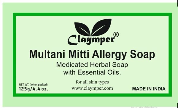 Claymper Multani Mitti Skin Allergy Soap- fights skin infections,itching  (4 x 125 g) - Image 6
